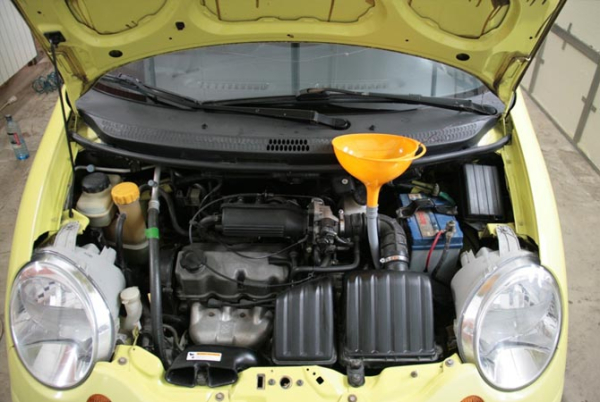 Замена масла в АКПП Daewoo Matiz